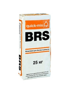 Шпатлевка для бетона и ремонта BRS 25кг Quick-mix