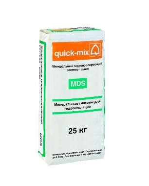 Минеральный гидроизолирующий раствор-шлам MDS 25кг Quick-mix