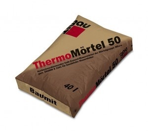 Теплоизоляционный кладочный раствор ThermoMortel 40л Baumit 