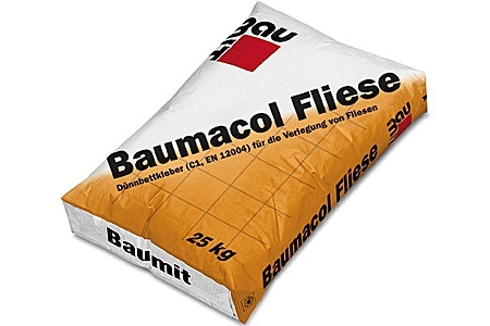 Клей для керамической облицовочной плитки для внутренних работ Baumacol Fliese 25кг 